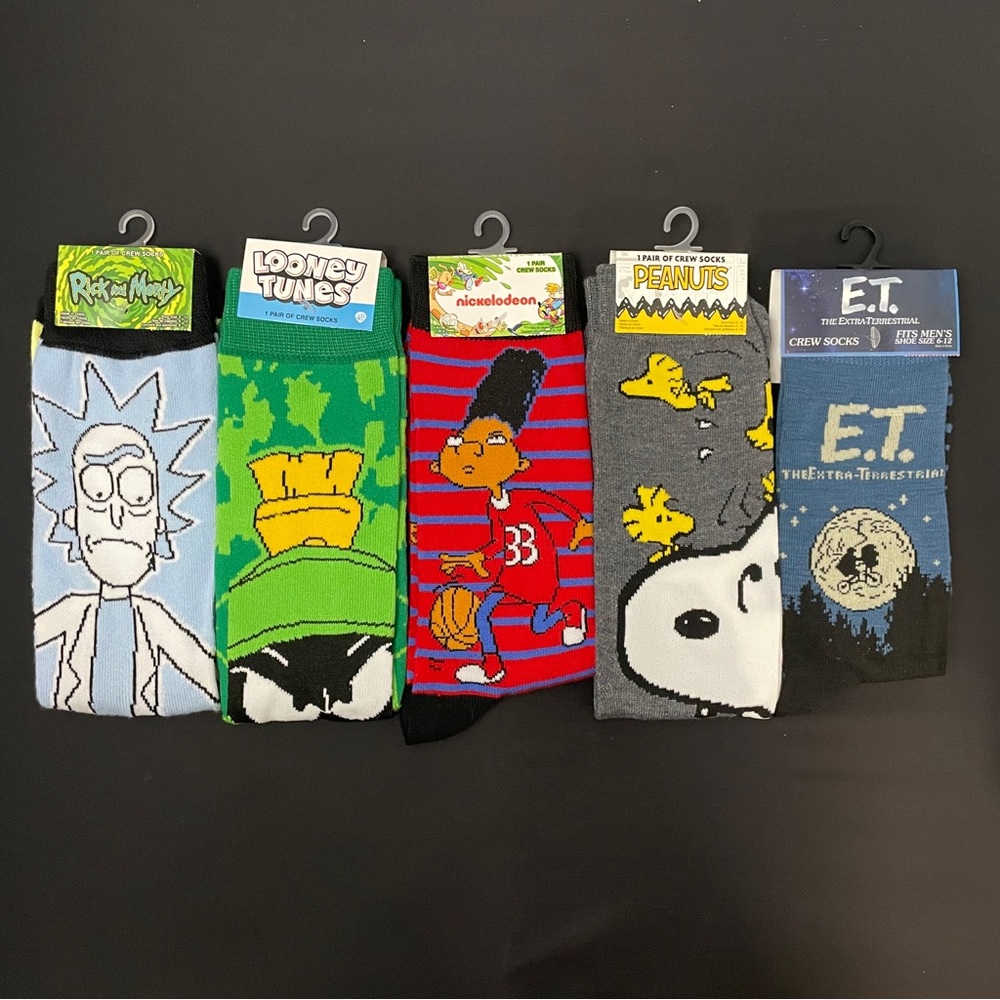 ~ L@@K~ Lot 15x Novelty Crew Sock Size 6-12 - Picture 4 of 7